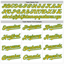 Load image into Gallery viewer, Custom White Kelly Green-Gold Line Authentic Baseball Jersey