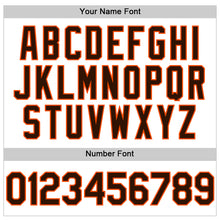 Load image into Gallery viewer, Custom White Brown-Orange Line Authentic Baseball Jersey