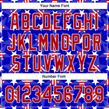 Load image into Gallery viewer, Custom Royal Red-White 3D American Flag Patriotic Authentic Baseball Jersey