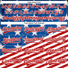 Load image into Gallery viewer, Custom Royal Red-White 3D American Flag Patriotic Authentic Baseball Jersey