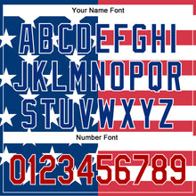 Load image into Gallery viewer, Custom White Red-Royal 3D American Flag Patriotic Authentic Baseball Jersey