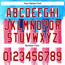 Load image into Gallery viewer, Custom Electric Blue Red-White 3D American Flag Patriotic Authentic Baseball Jersey