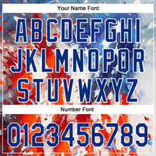 Load image into Gallery viewer, Custom Red Royal-White 3D American Flag Patriotic Authentic Baseball Jersey