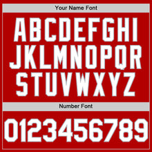 Load image into Gallery viewer, Custom Red White-Gray Line Authentic Baseball Jersey