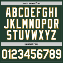 Load image into Gallery viewer, Custom Green White-Old Gold Line Authentic Baseball Jersey