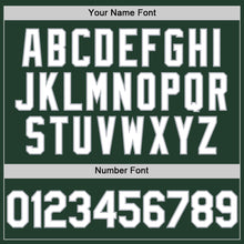 Load image into Gallery viewer, Custom Green White-Gray Line Authentic Baseball Jersey