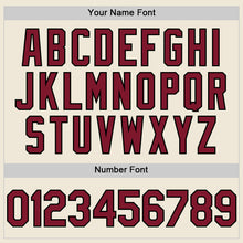 Load image into Gallery viewer, Custom Cream Crimson-Black Line Authentic Baseball Jersey