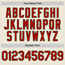 Load image into Gallery viewer, Custom Cream Red-Green Line Authentic Baseball Jersey