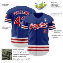 Load image into Gallery viewer, Custom Royal Red-White Line Authentic Baseball Jersey