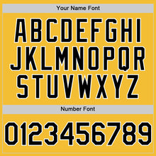 Load image into Gallery viewer, Custom Gold Black-White Line Authentic Baseball Jersey