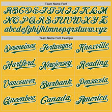 Load image into Gallery viewer, Custom Gold Green-White Line Authentic Baseball Jersey