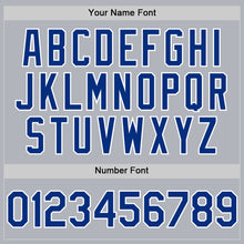 Load image into Gallery viewer, Custom Gray Royal-White Line Authentic Baseball Jersey