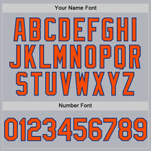 Load image into Gallery viewer, Custom Gray Orange-Royal Line Authentic Baseball Jersey