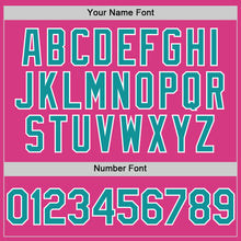 Load image into Gallery viewer, Custom Pink Teal-White Line Authentic Baseball Jersey