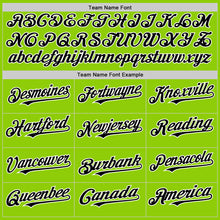 Load image into Gallery viewer, Custom Neon Green Black-White Line Authentic Baseball Jersey