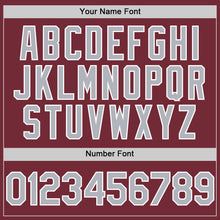 Load image into Gallery viewer, Custom Burgundy Gray-White Line Authentic Baseball Jersey