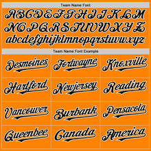 Load image into Gallery viewer, Custom Bay Orange Black-White Line Authentic Baseball Jersey