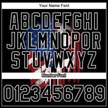 Load image into Gallery viewer, Custom Black White 3D American Flag Patriotic Performance T-Shirt