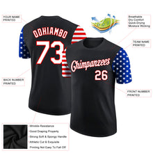 Load image into Gallery viewer, Custom Black Red-Royal 3D American Flag Patriotic Performance T-Shirt