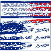 Load image into Gallery viewer, Custom White Royal-Red 3D American Flag Patriotic Performance T-Shirt