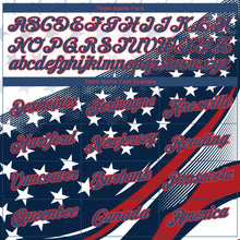 Load image into Gallery viewer, Custom White Navy-Red 3D American Flag Patriotic Performance T-Shirt