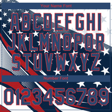 Load image into Gallery viewer, Custom White Navy-Red 3D American Flag Patriotic Performance T-Shirt