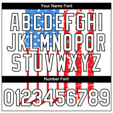 Load image into Gallery viewer, Custom White Black 3D American Flag Patriotic Performance T-Shirt