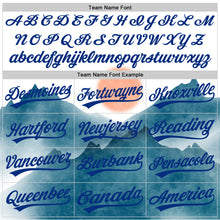 Load image into Gallery viewer, Custom White Red-Royal 3D Pattern Design Watercolor Mountains Authentic Baseball Jersey