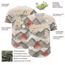 Load image into Gallery viewer, Custom Vegas Gold White 3D Pattern Design Sun Rays Through Mountain Tops Authentic Baseball Jersey