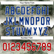 Load image into Gallery viewer, Custom White Red-Royal 3D Pattern Design Mountains Landscape Authentic Baseball Jersey