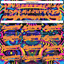 Load image into Gallery viewer, Custom Black Gold-Pink 3D Pattern Design Abstract Painting Authentic Baseball Jersey