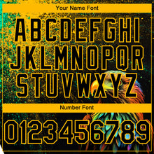 Load image into Gallery viewer, Custom Black Gold 3D Pattern Design Holi Festival Color Powder Authentic Baseball Jersey