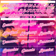 Load image into Gallery viewer, Custom Pink White 3D Pattern Design Tropical Hawaii Palms Trees Performance T-Shirt