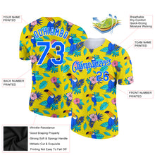 Load image into Gallery viewer, Custom Yellow Royal-White 3D Pattern Design Tropical Hawaii Plant With Bird Performance T-Shirt