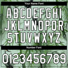 Load image into Gallery viewer, Custom Green White-Black 3D Pattern Design Bamboo And Crane Performance T-Shirt