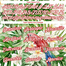 Load image into Gallery viewer, Custom White Red 3D Pattern Design Tropical Hawaii Plant With Bird Performance T-Shirt