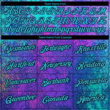 Load image into Gallery viewer, Custom Purple Lakes Blue-Black 3D Pattern Design Holi Festival Color Powder Performance T-Shirt