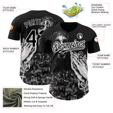 Load image into Gallery viewer, Custom Black White 3D Pattern Design Religion Jesus Christ Authentic Baseball Jersey