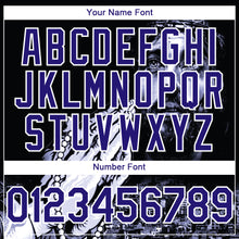 Load image into Gallery viewer, Custom Black Purple-White 3D Pattern Design Religion Jesus Christ Authentic Baseball Jersey