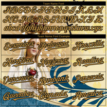 Load image into Gallery viewer, Custom Old Gold Black 3D Pattern Design Religion Virgin Mary Authentic Baseball Jersey