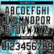 Load image into Gallery viewer, Custom Light Blue Black-White 3D Pattern Design Religion Jesus Christ Authentic Baseball Jersey