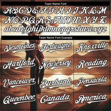 Load image into Gallery viewer, Custom Brown White-Black 3D Pattern Design Religion Cross Jesus Christ Good Friday Authentic Baseball Jersey