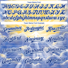 Load image into Gallery viewer, Custom Yellow Royal-White 3D Pattern Design Religion Jesus Christ Authentic Baseball Jersey