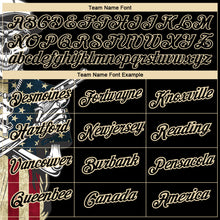 Load image into Gallery viewer, Custom Black City Cream 3D Skull Killer With American Flag Performance T-Shirt