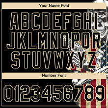 Load image into Gallery viewer, Custom Black City Cream 3D Skull Killer With American Flag Performance T-Shirt