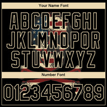 Load image into Gallery viewer, Custom Black City Cream 3D Skull With American Flag Performance T-Shirt