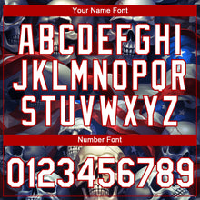 Load image into Gallery viewer, Custom Black White-Red 3D Skull And American Flag Performance T-Shirt