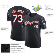 Load image into Gallery viewer, Custom Black White-Red 3D Skull And American Flag Performance T-Shirt