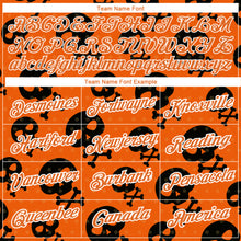 Load image into Gallery viewer, Custom Orange White 3D Skull Fashion Performance T-Shirt