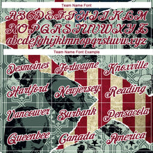 Load image into Gallery viewer, Custom Green Crimson-White 3D Skull With American Flag Performance T-Shirt